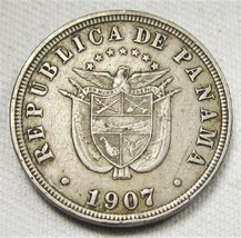 1907 Panama 2-1/2 Centesimos CH VF Coin AE359 - £8.40 GBP