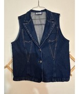 XL Simply Barbara Of Colorado Blue Denim Women’s Western Vest - $870.49 MXN
