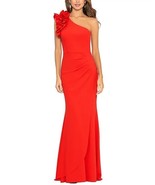 XSCAPE Women&#39;s Ruffled One-Shoulder Gown Red Size 8 $279 - $200.87 CAD