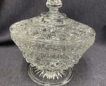 Anchor Hocking Wexford Clear Large Covered Candy Dish  EUC - £7.91 GBP