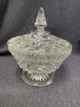 Anchor Hocking Wexford Clear Large Covered Candy Dish  EUC - £7.90 GBP