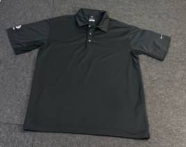 Nike Men&#39;s Sphere Dry Short Sleeve Black Golf Polo Size Large Bighorn GC - $17.76