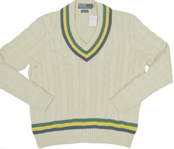 NEW Vintage Polo Ralph Lauren Cricket (Tennis) Sweater! Large Slim Fit - £117.95 GBP