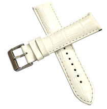 22mm Genuine Leather Watch Band Strap Fits CITIZEN H800 S081157 White Pin-E556 - £10.35 GBP