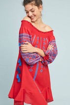 Nwt Anthropologie Scarlet Peasant Dress By Ranna Gill Sp - £63.86 GBP
