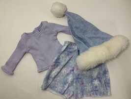 American Girl Let it Snow Sleep Set pajamas purple blue snowflake pants ... - $10.29