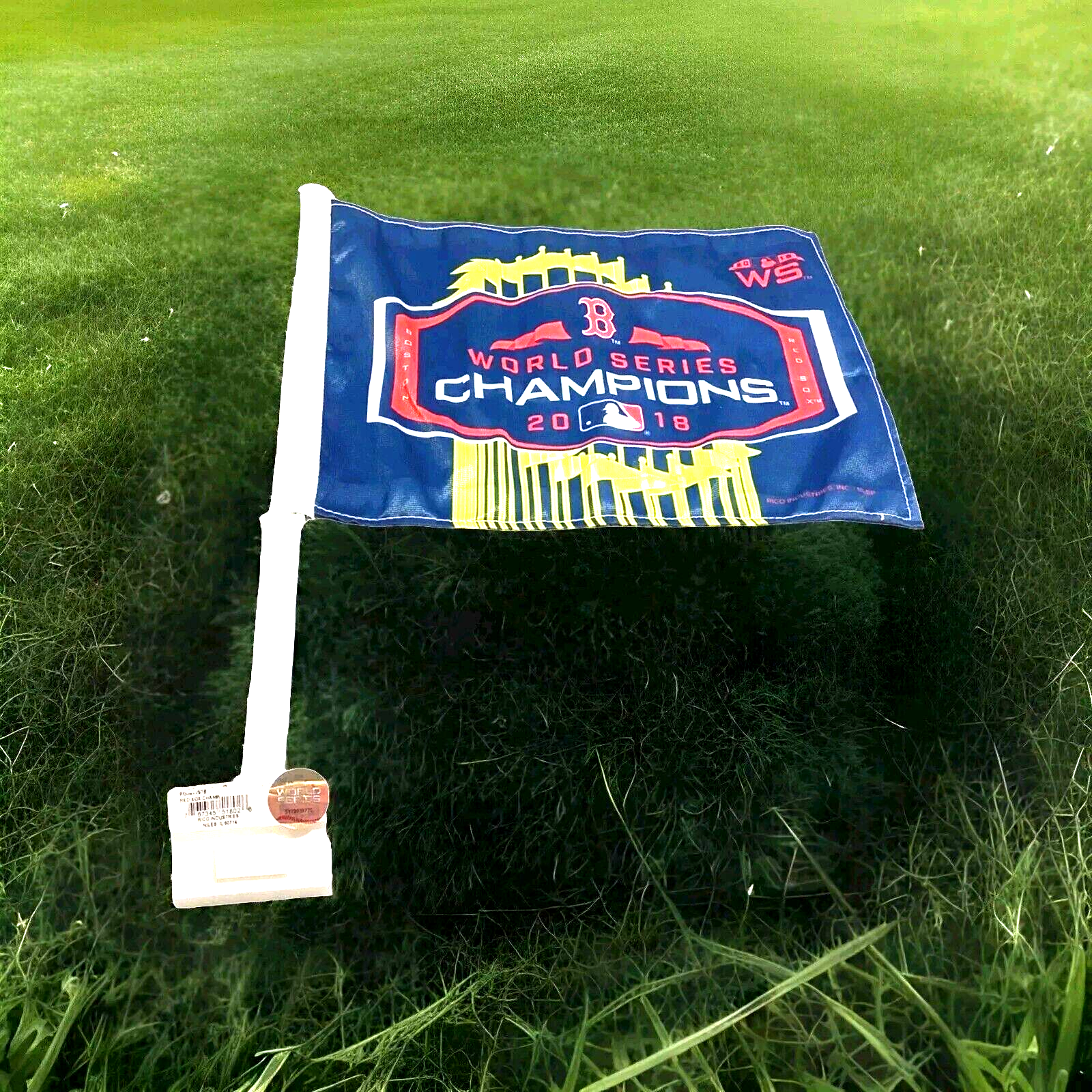 2018  Boston Red Sox Car Flag  World Series Champions Banner 14" x 11.5" - $18.39