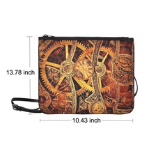 Steampunk Gears Nylon Slim Clutch Bag 10.43&quot;(L) x 13.78&quot; (H) - $24.00