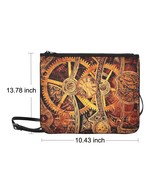 Steampunk Gears Nylon Slim Clutch Bag 10.43&quot;(L) x 13.78&quot; (H) - $32.60 CAD