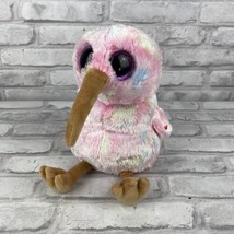 TY Tysilk KIWI Beanie Boos 9” Plush Toy Stuffed Animal Pink Tie Dye No H... - £11.90 GBP