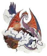 BeyondVision Custom Cloud Dragon Embroidery Iron On/Sew Patch [9.7&quot; 11&quot;]... - £35.47 GBP