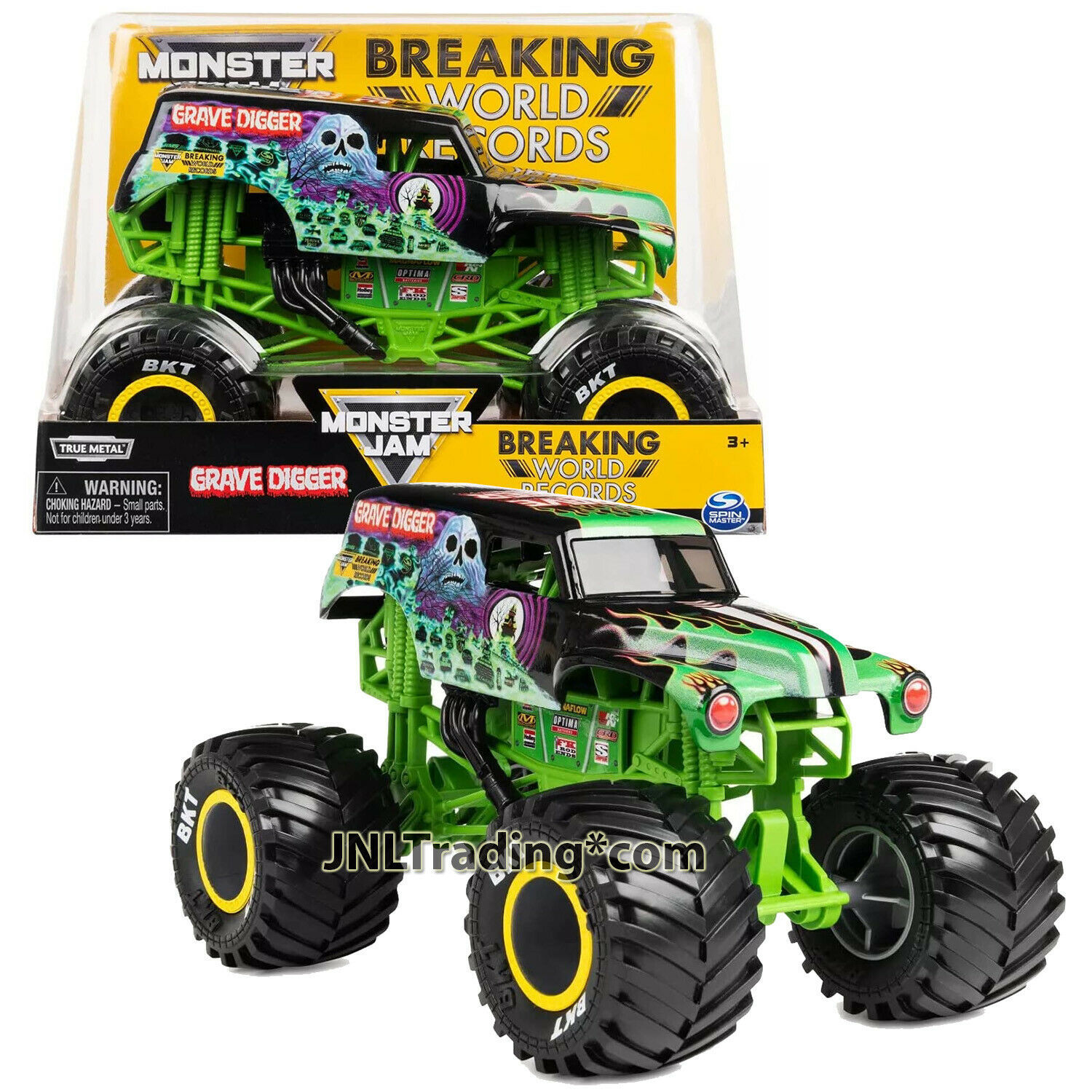 Primary image for Year 2021 Monster Jam 1:24 Scale Die Cast Metal Truck World Record GRAVE DIGGER