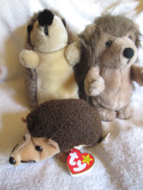 Sugar Loaf, Dakin, Ty hedgehogs, three, plush, - £23.59 GBP