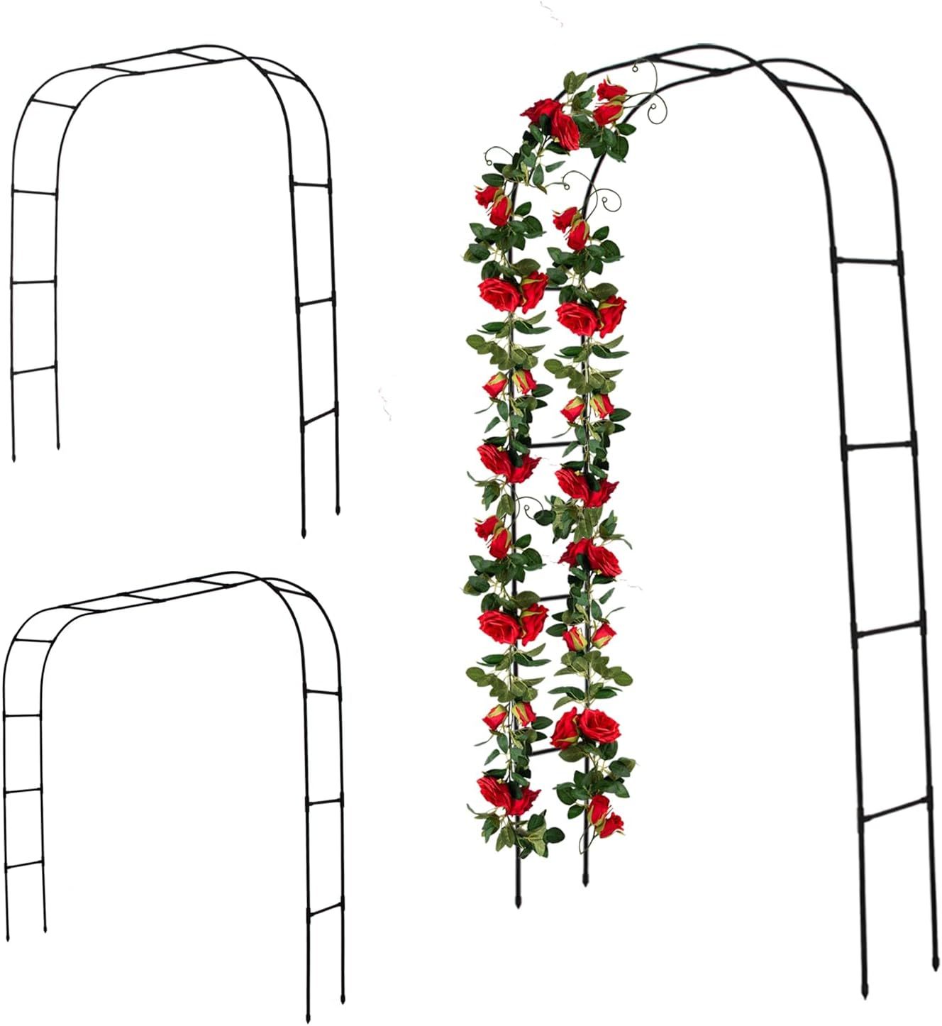 7.9 Ft H X 4 Ft W Metal+Pe Coated Pergola Arbor, Easy To Assemble 3, 1 Pack - $44.97
