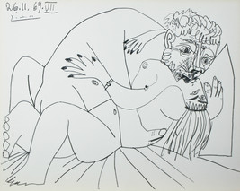 &quot;Le Vent d&#39;Arles 26.11.69.VII&quot; By Pablo Picasso Plate Signed Lithograph - £1,658.64 GBP