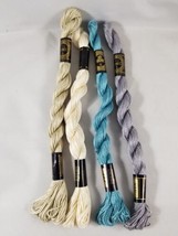 DMC Perle Size 5 Embroidery Cotton Thread Lot of 4 Ecru Beige Gray Turquois - £3.98 GBP