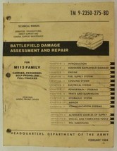 Vintage Military Paper Book Battlefield Damage Assessment &amp; Repair M113 ... - $24.20