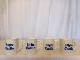 White Castle Buy &#39;Buy Em by the &quot;Sack&quot; Square Coffee Mug Vintage 1994 x 4 - £30.55 GBP