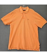 Izod Silkwash Polo Orange Bold Classic Short Sleeves Button Collar Mens ... - £7.08 GBP