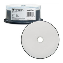 Verbatim 97334 BD-R DL 50GB 8X 25PK SPINDLE WHITE INKJET PRINTABLE - DAT... - $140.71