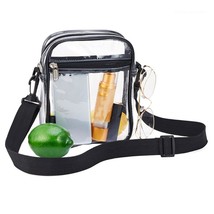 Clear Crossbody Purse Bag Stadium Approved Gym Clear Shoulder Tote Bag for Women - £17.03 GBP