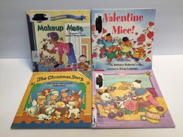 4 Bks Makeup Mess/The Christmas Story/The Bunnies&#39; Easter Bonnet/Valentine Mice! - £3.11 GBP