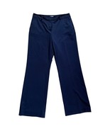 Liz Claiborne Sophie Navy Blue Wide Leg Trousers size 10 Business Profes... - $34.60 CAD