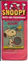 Snoopy Auto Air Freshener 1985-Peanuts-display card-rare-G - £34.87 GBP