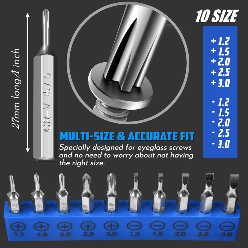 Eyeglass Sunglass Repair Kit,Mingfix Magnetic Eye Glasses Repairing Tool Kit wit Item image 7