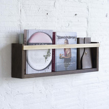 Wall-Mounted Wooden Shelf for Magazines and Records - £199.00 GBP