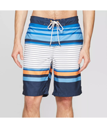 Goodfellow &amp; Co™ Board Shorts ~ Men&#39;s Size XL ~ 9&quot; Inseam ~ Blue Stripe - $42.10 CAD