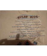 VTG Anvil Size XL &quot;Rules of the Ride&quot; Rodeo Bulls  Brown T Shirt  Single... - £10.05 GBP
