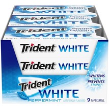 Trident White Peppermint Sugar Free Gum, 16 Count (Pack of 9) - £17.70 GBP