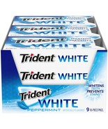 Trident White Peppermint Sugar Free Gum, 16 Count (Pack of 9) - £17.75 GBP