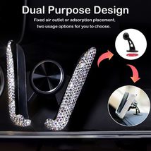 SAMGCHI Bling Car Phone Holder, 360 Degrees Adjustable Rhinestone Car Ph... - £14.18 GBP