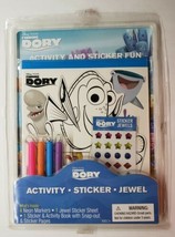 Finding Dory Activity &amp; Sticker Fun 4 Neon Markers 1 Sticker Sheet 1 Book of Fun - £7.90 GBP