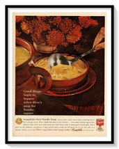 Campbell&#39;s Beef Noodle Soup Print Ad Vintage 1961 Magazine Advertisement... - $9.70