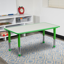 Green Preschool Activity Table YU-YCY-060-RECT-TBL-GREEN-GG - £113.98 GBP