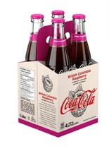 4 Bottles of Coca-Cola Coke BC Raspberry Flavored Soft Drink 355ml Each - $30.96