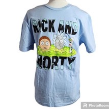 Men&#39;s size Medium Cotton T Shirt Swim Adult Rick and Morty Green Portal Gun - £10.12 GBP
