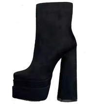 Sexy Silks Party Women&#39;s Shoes New Autumn Winter Thick high heel Platform leathe - £103.67 GBP