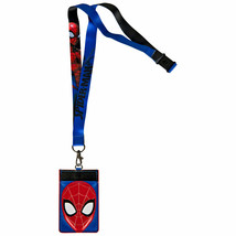 Marvel Spider-Man Face Logo ID Card Holder Lanyard Multi-Color - £14.18 GBP