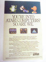 1984 Color Ad Parker Brothers Frogger, Popeye, Q*Bert for Atari Computers - £6.40 GBP