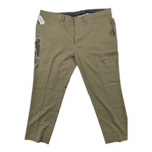 Mens Haggar Performance Comfort Khaki Straight Fit Super Flex Waistband 42 x 30 - £13.50 GBP