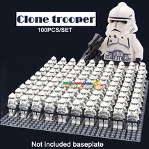 100pcs/set Star Wars Clone Trooper Minifigures Building Blocks Bricks MOC Toys L - £94.35 GBP
