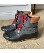 Joie Delyth Duck Rain Rubber Waterproof Flannel Black Lace Boots Womens ... - $319.69 MXN