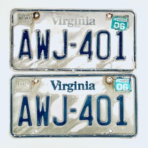 2006 United States Virginia Base Passenger License Plate AWJ-401 - £20.09 GBP