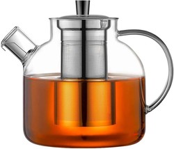 A 1500Ml (52 Oz) Glass Teapot With A Removable Infuser, A Large Tea Pot That Is - £27.91 GBP