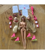 Vtg 1991 Rollerblade Barbie Lot Flicker N Flash Clothes Dolls &amp; Rollerbl... - $53.51 CAD