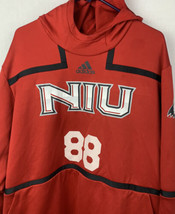 NIU Northern Illinois Huskies Hoodie Team Issued Adidas Sweatshirt NCAA 2XL - £39.50 GBP